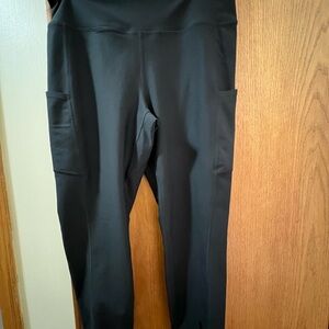 L.L. Bean Black Leggings with Logo